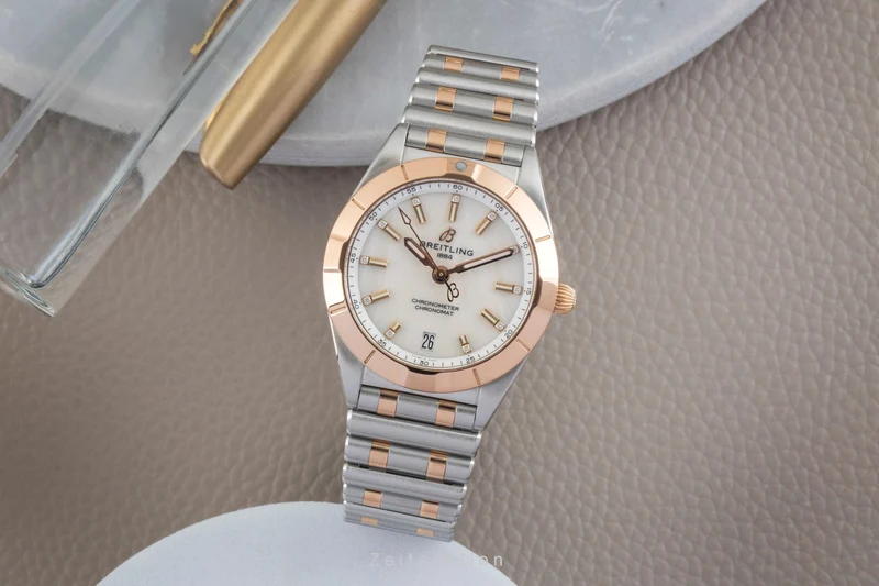 Breitling Chronomat steel / gold quartz women's watch U77310101A2U1 LP: 8800EUR [2601314]