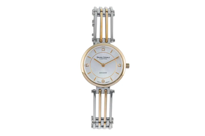 Bruno Söhnle Glashütte Latina II gilt / steel quartz women's watch 17-23103-242 [2504259]
