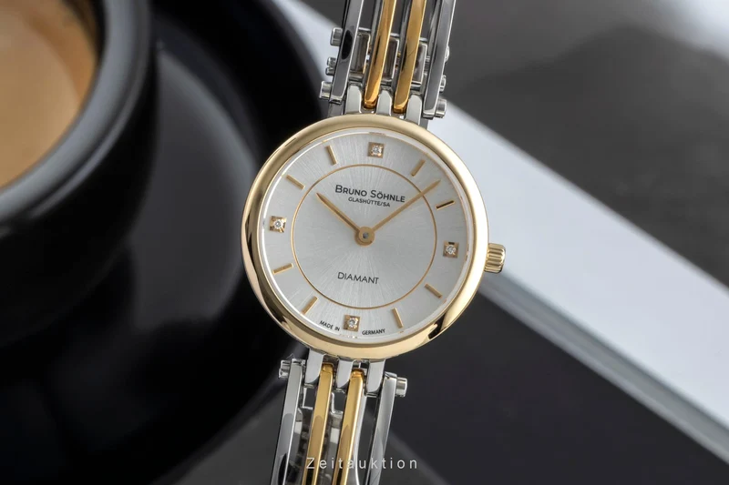 Bruno Söhnle Glashütte Latina II gilt / steel quartz women's watch 17-23103-242 [2504259]