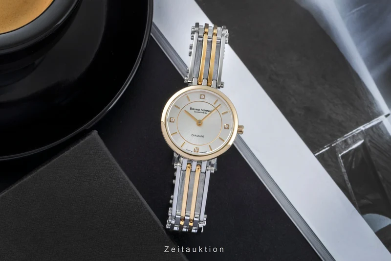 Bruno Söhnle Glashütte Latina II gilt / steel quartz women's watch 17-23103-242 [2504259]