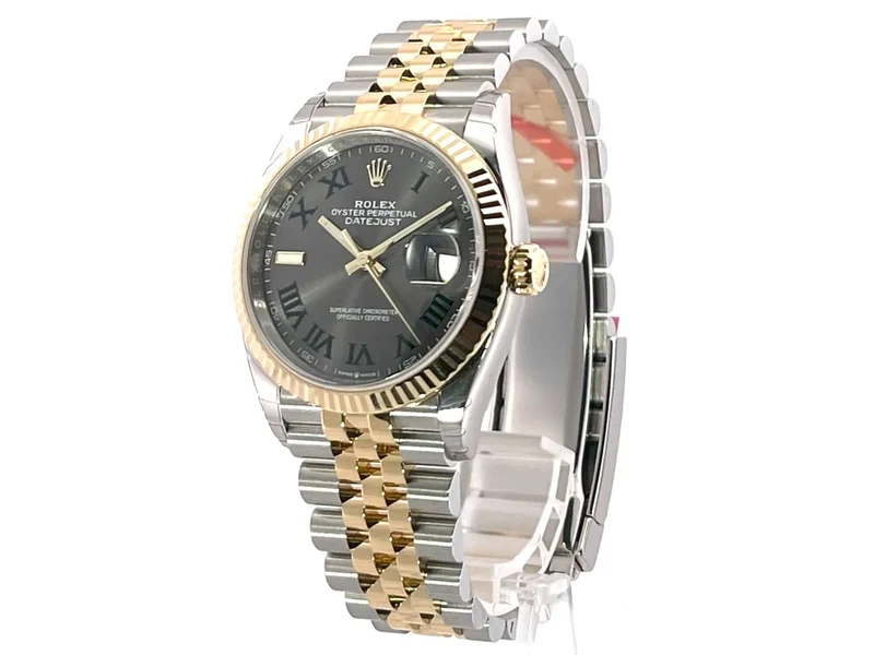 Rolex Datejust 36 Oystersteel Gelbgold 126233 Schiefergrau R Jubile-Band verklebt