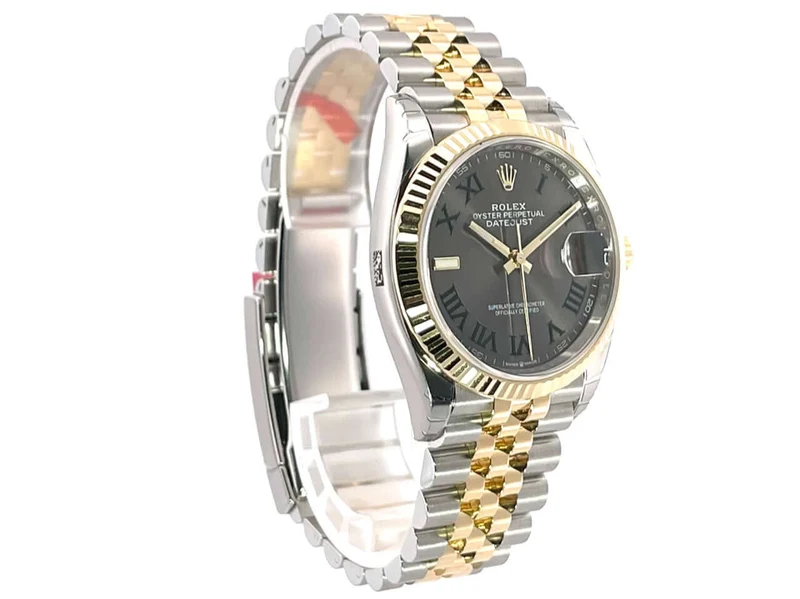 Rolex Datejust 36 Oystersteel Gelbgold 126233 Schiefergrau R Jubile-Band verklebt