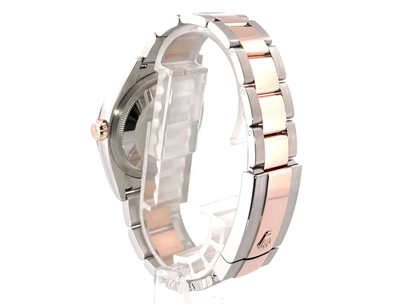 Rolex Datejust 36 Oystersteel Everose-Gold 126231 Silber Riffelmuster