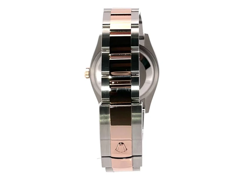 Rolex Datejust 36 Oystersteel Everose-Gold 126231 Silber Riffelmuster