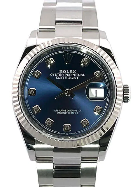 Rolex Datejust 36 Oystersteel Weißgold 126234 Blau Diamant 2020