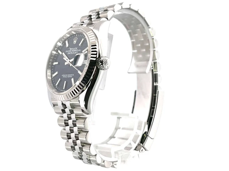 Rolex Datejust 36 Oystersteel Weißgold 126234 Blau Riffelmuster Jubile-Band