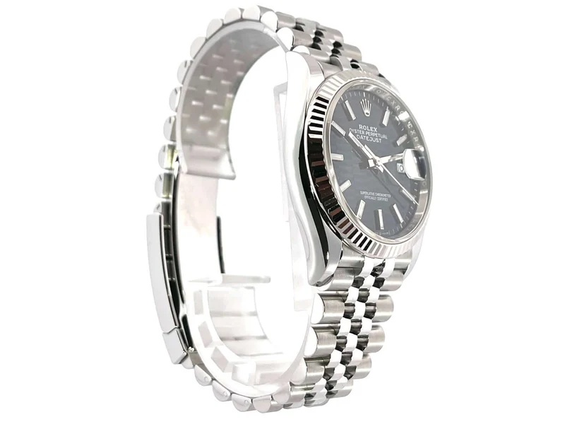 Rolex Datejust 36 Oystersteel Weißgold 126234 Blau Riffelmuster Jubile-Band