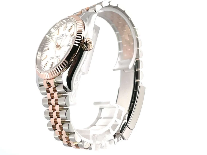 Rolex Datejust 36 Oystersteel - Everose-Gold 126231 Silber Riffelmuster Jubile-Band