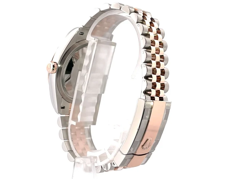 Rolex Datejust 36 Oystersteel - Everose-Gold 126231 Silber Riffelmuster Jubile-Band