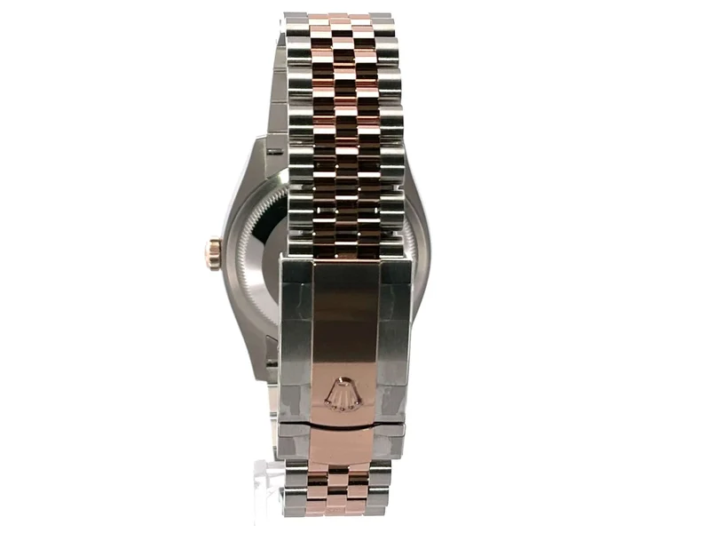 Rolex Datejust 36 Oystersteel - Everose-Gold 126231 Silber Riffelmuster Jubile-Band