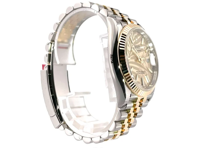 Rolex Datejust 36 Oystersteel - Gelbgold 126233 Golden Palmenmuster Jubile-Band