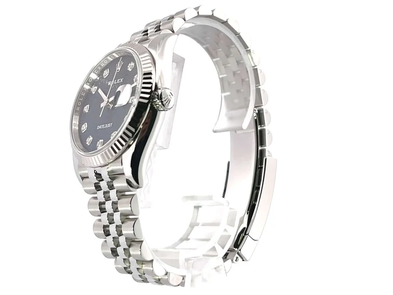 Rolex Datejust 36 Oystersteel Weißgold 126234 Blau J Diamant Jubile-Band