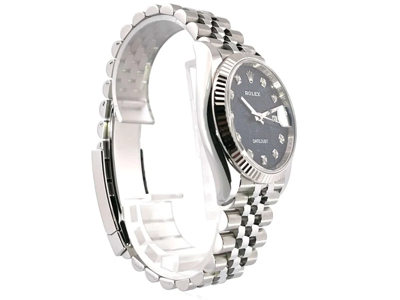 Rolex Datejust 36 Oystersteel Weißgold 126234 Blau J Diamant Jubile-Band