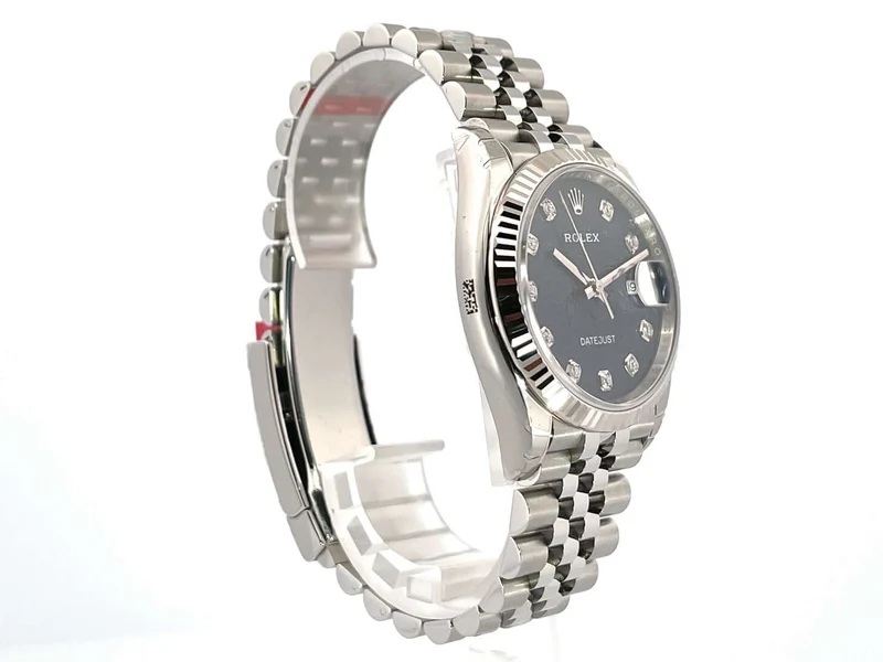Rolex Datejust 36 Oystersteel Weißgold 126234 Blau J Diamant Jubile-Band verklebt