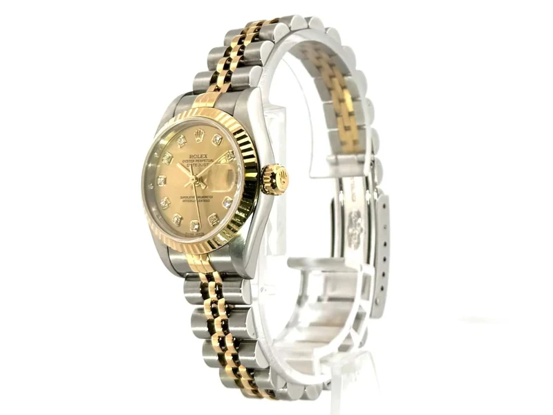 Rolex Datejust 26 Edelstahl Gelbgold 79173 Champagner Diamant Jubile-Band