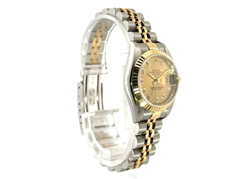 Rolex Datejust 26 Edelstahl Gelbgold 79173 Champagner Diamant Jubile-Band