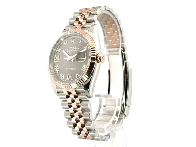 Rolex Datejust 36 126231 Rhodium Römisch Diamant Jubile-Band