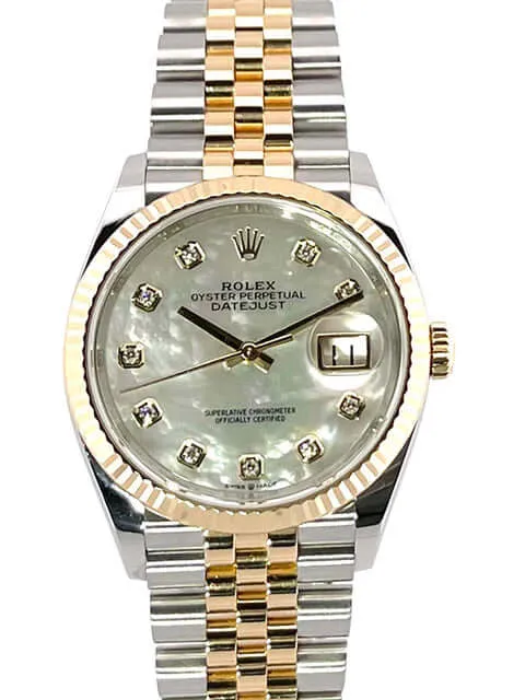 Rolex Datejust 36 126233 Perlmutt Diamant Jubile-Band