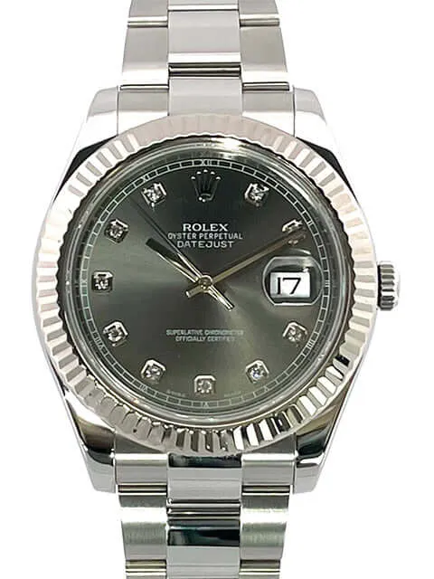 Rolex Datejust II 116334 Rhodium Diamant aus 2016