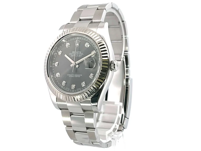 Rolex Datejust II 116334 Rhodium Diamant aus 2016