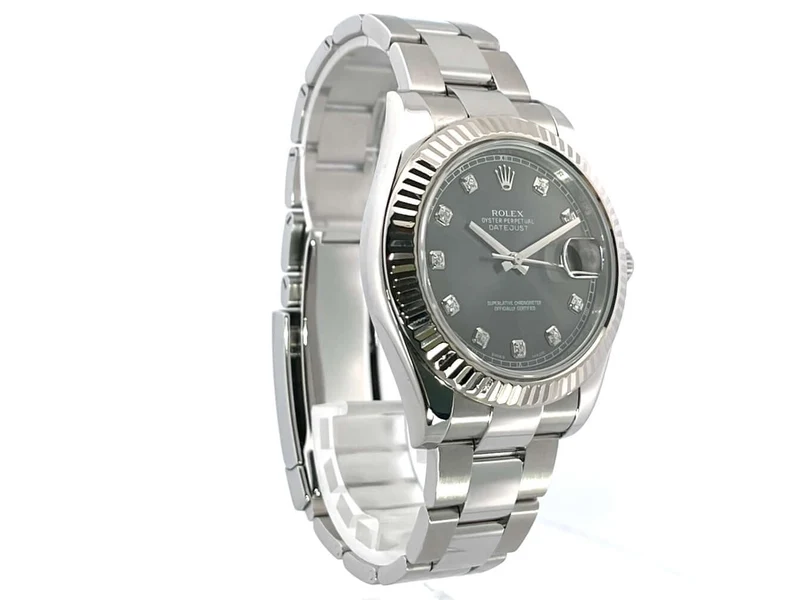 Rolex Datejust II 116334 Rhodium Diamant aus 2016