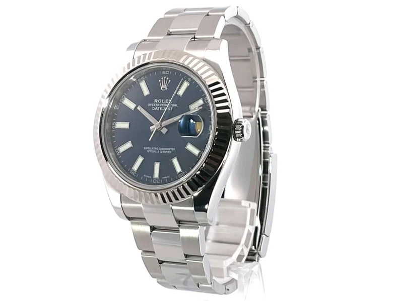 Rolex Datejust II 41 Edelstahl Weißgold 116334 Blau aus 2016