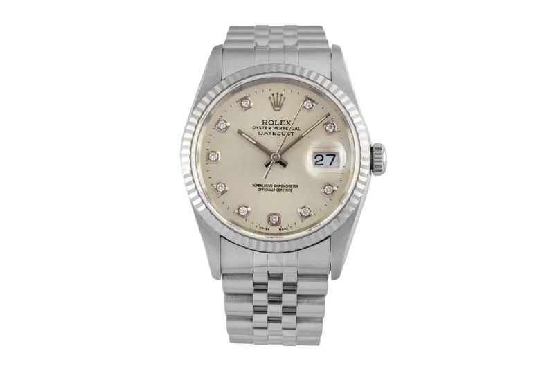 Rolex Datejust steel / white gold automatic men's watch 16234 [2601572]