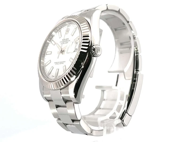 Rolex Datejust II 41 Edelstahl Weißgold 116334 Weiß aus 2016 LC100