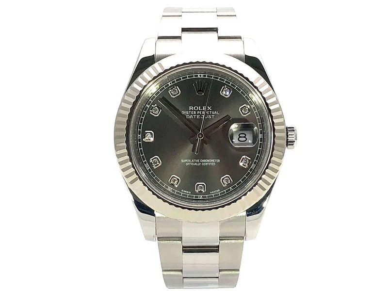 Rolex Datejust II 116334 Rhodium Diamant sehr guter Zustand