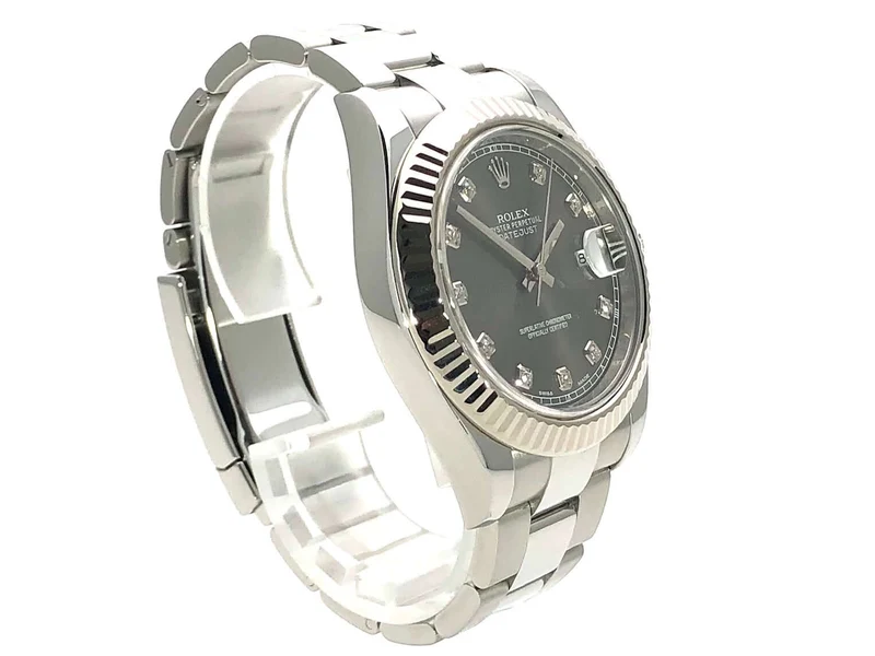 Rolex Datejust II 116334 Rhodium Diamant sehr guter Zustand