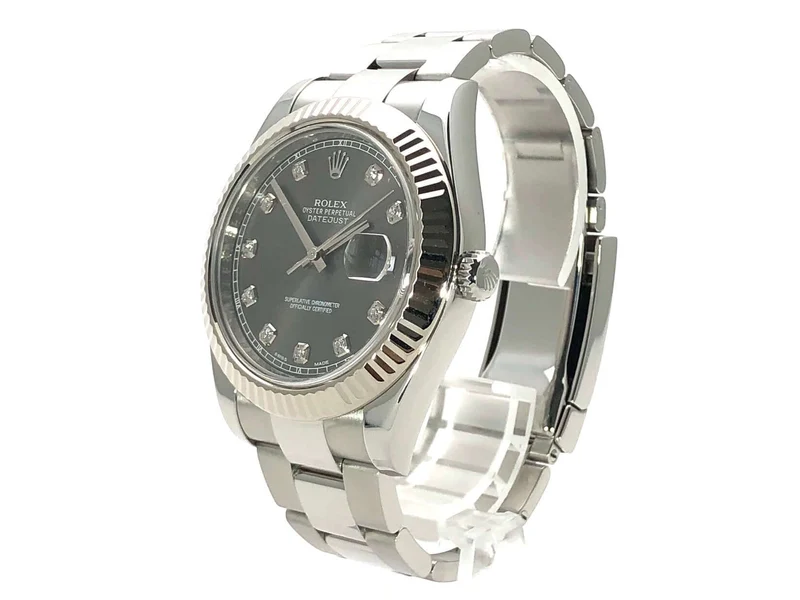 Rolex Datejust II 116334 Rhodium Diamant sehr guter Zustand