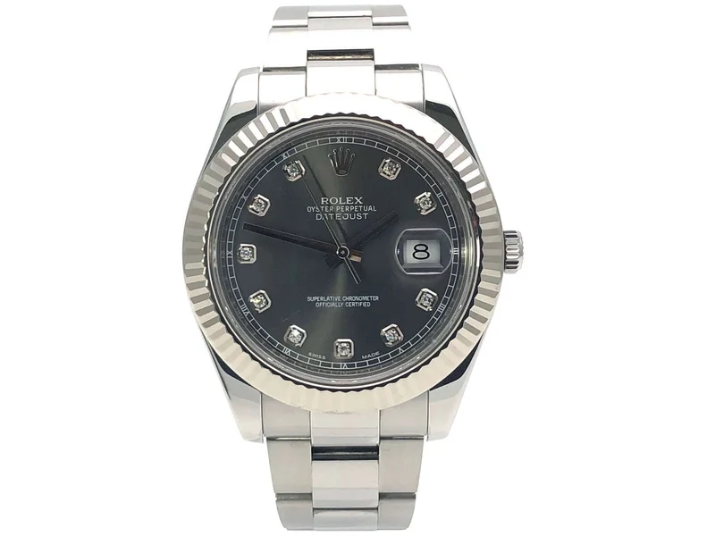 Rolex Datejust II 116334 Rhodium Diamant aus 2012 D-Papiere