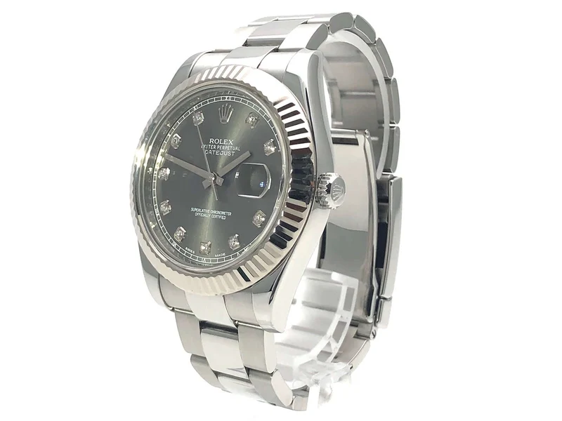 Rolex Datejust II 116334 Rhodium Diamant aus 2012 D-Papiere