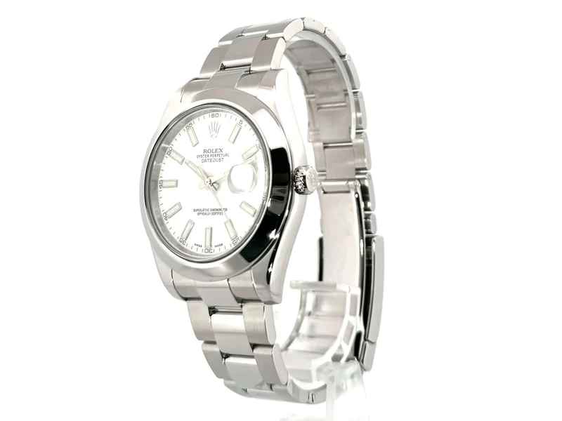 Rolex Datejust II 41 Edelstahl 116300 Weiß