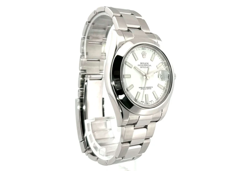 Rolex Datejust II 41 Edelstahl 116300 Weiß