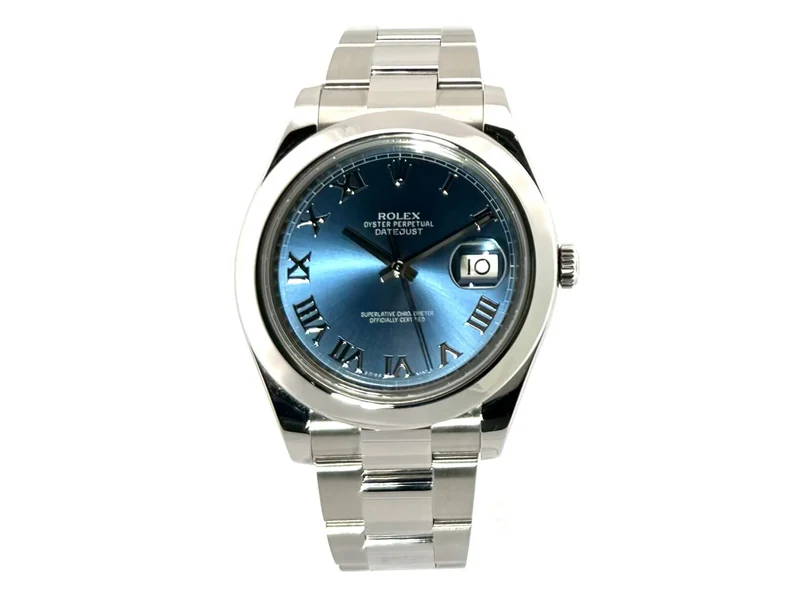 Rolex Datejust II 41 Edelstahl 116300 Blau Römisch