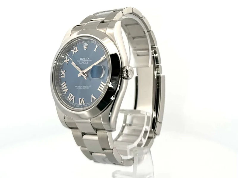 Rolex Datejust II 41 Edelstahl 116300 Blau Römisch