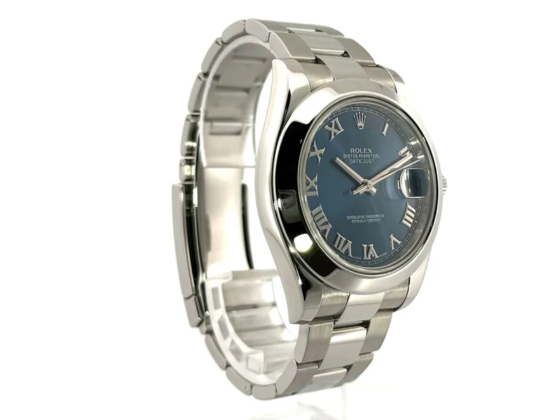 Rolex Datejust II 41 Edelstahl 116300 Blau Römisch