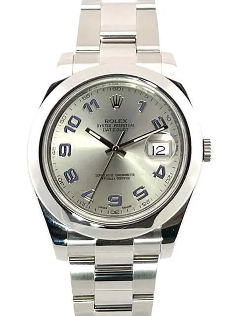 Rolex Datejust II 41 Edelstahl 116300 Rhodium Arbisch