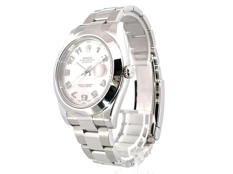 Rolex Datejust II 41 Edelstahl 116300 Rhodium Arbisch