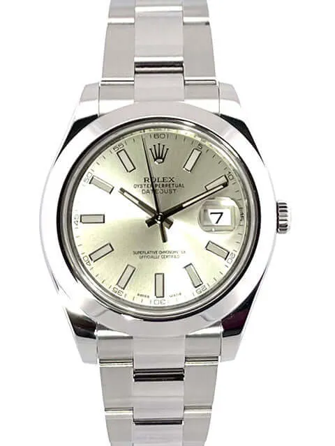 Rolex Datejust II 41 Edelstahl 116300 Silber