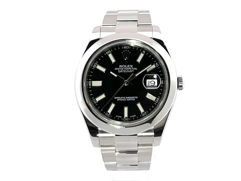 Rolex Datejust II 41 Edelstahl 116300 Schwarz