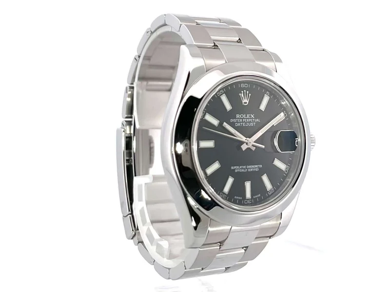 Rolex Datejust II 41 Edelstahl 116300 Schwarz