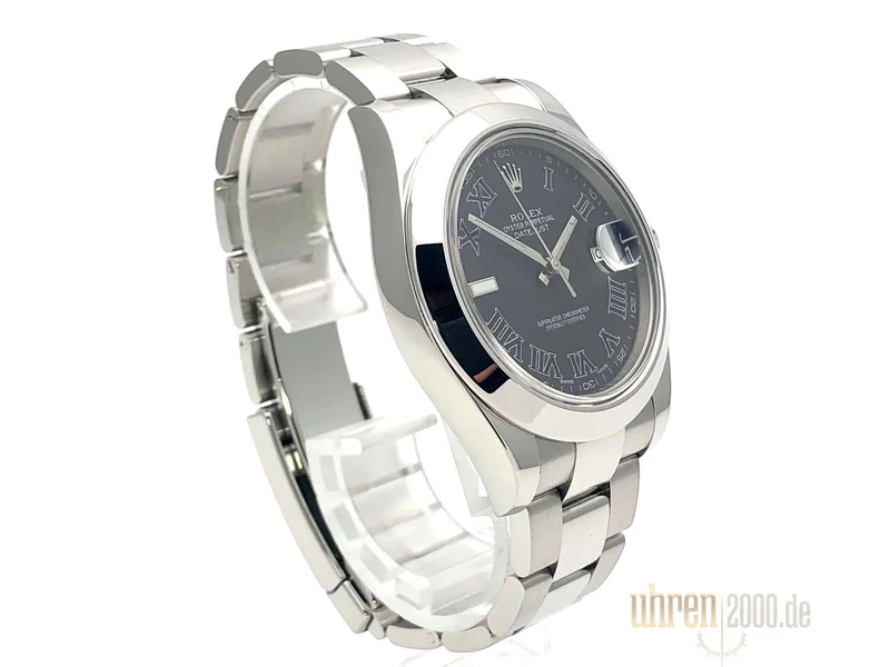 Rolex Datejust II 41 Edelstahl 116300 Schwarz Römisch 2017 LC100