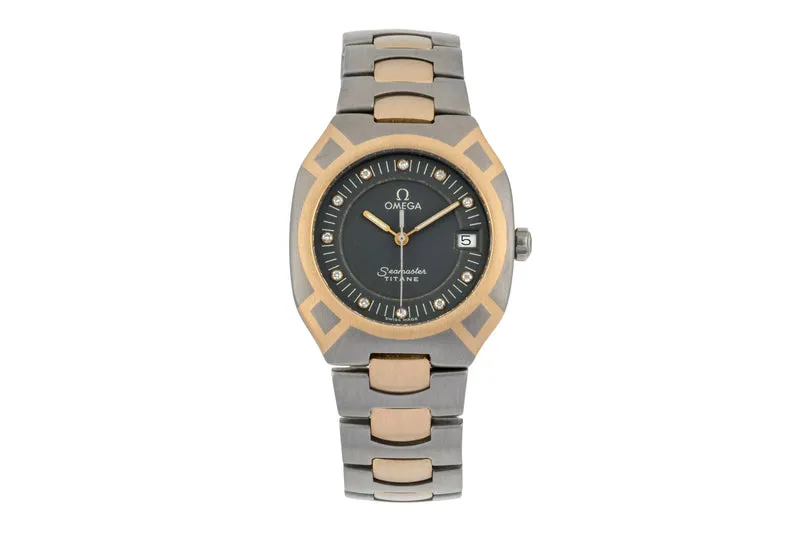 Omega Seamaster titanium / gold quartz women's watch 5810.45.00 [2600812]