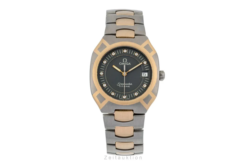 Omega Seamaster titanium / gold quartz women's watch 5810.45.00 [2600812]