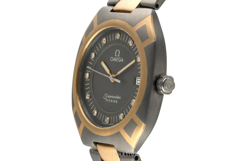 Omega Seamaster titanium / gold quartz women's watch 5810.45.00 [2600812]