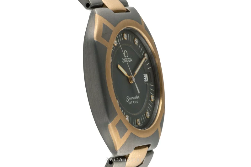 Omega Seamaster titanium / gold quartz women's watch 5810.45.00 [2600812]