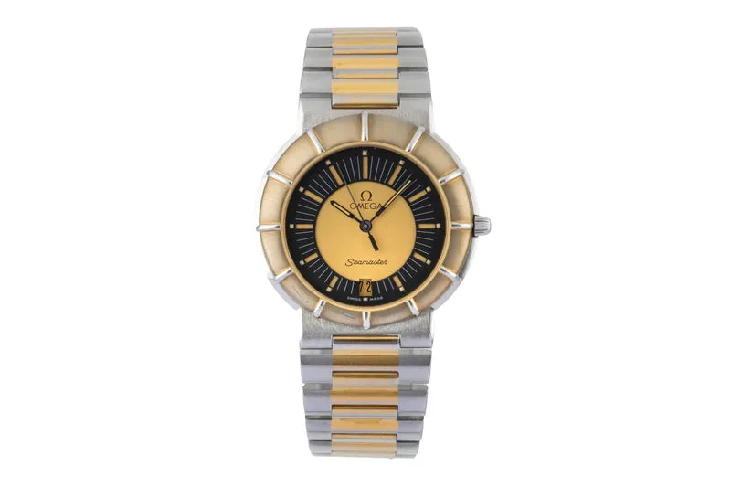 Omega Seamaster gilt / steel quartz men's watch 196.0301 , 396.0993 Vintage [2600751]