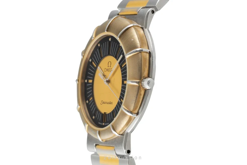 Omega Seamaster gilt / steel quartz men's watch 196.0301 , 396.0993 Vintage [2600751]